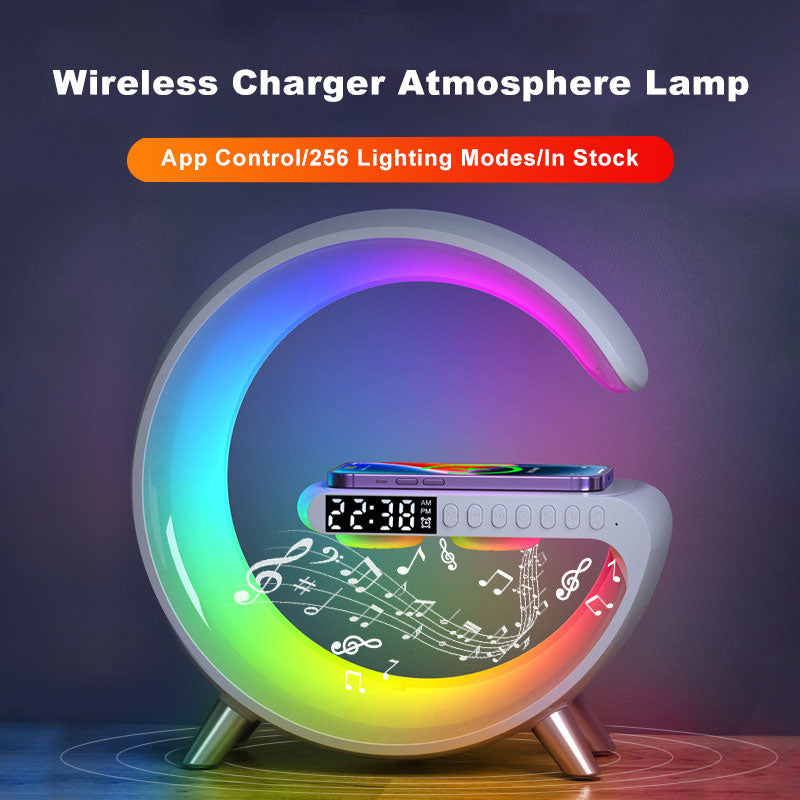 2023 New Intelligent G Shaped LED Lamp Bluetooth Speaker Wireless Char –